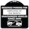 Signmission Reserved Parking for Employee of the Month Unauthorized Vehicles Towed Away, A-DES-BW-1818-23111 A-DES-BW-1818-23111 - alternate 1